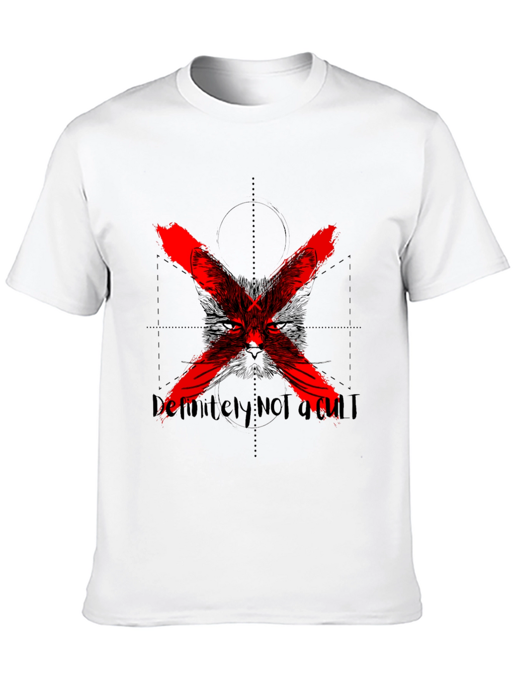 Definitely Not a Cult Black Graphic Tee