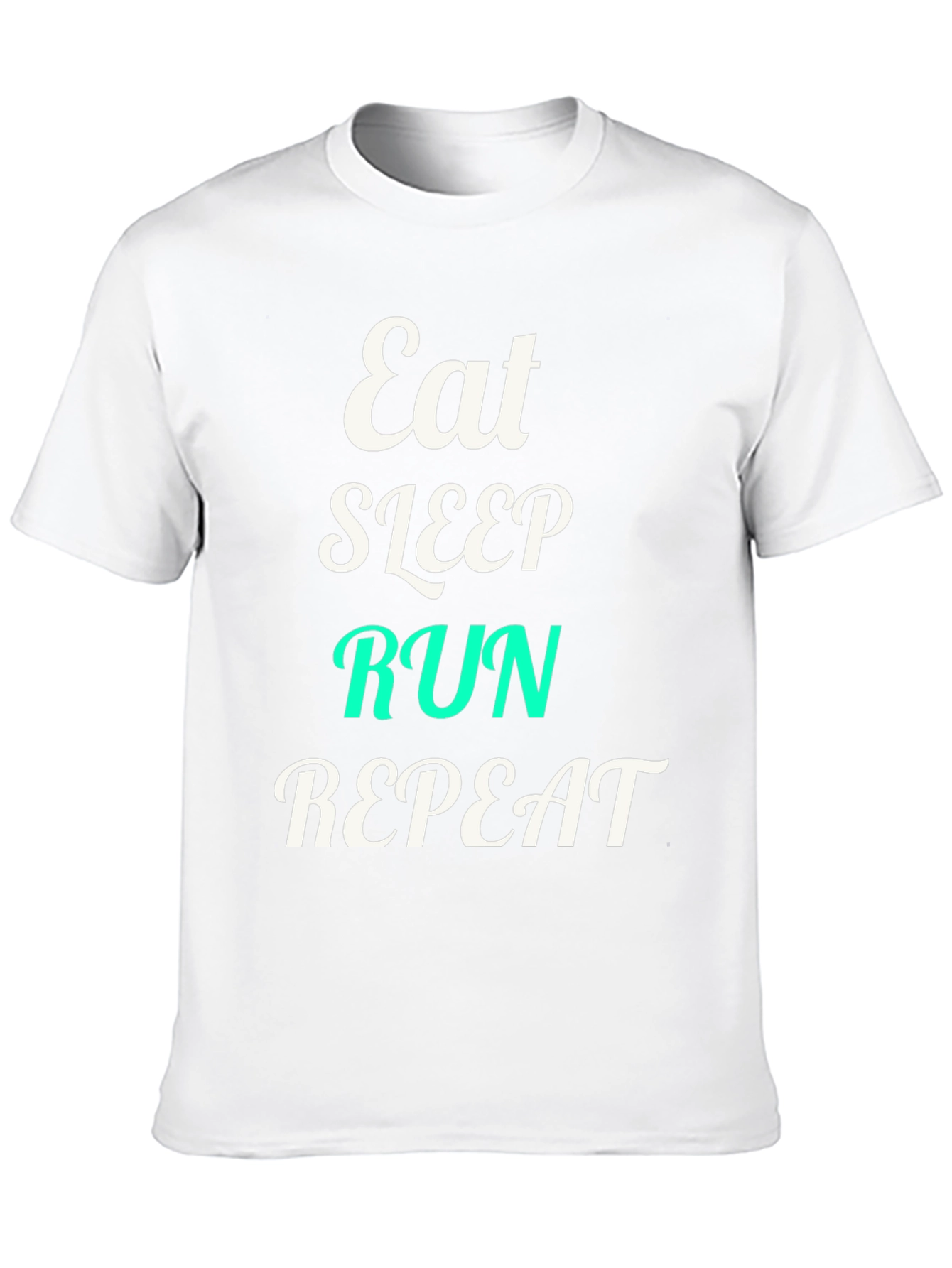 Eat Sleep Run Repeat Black Graphic T-Shirt