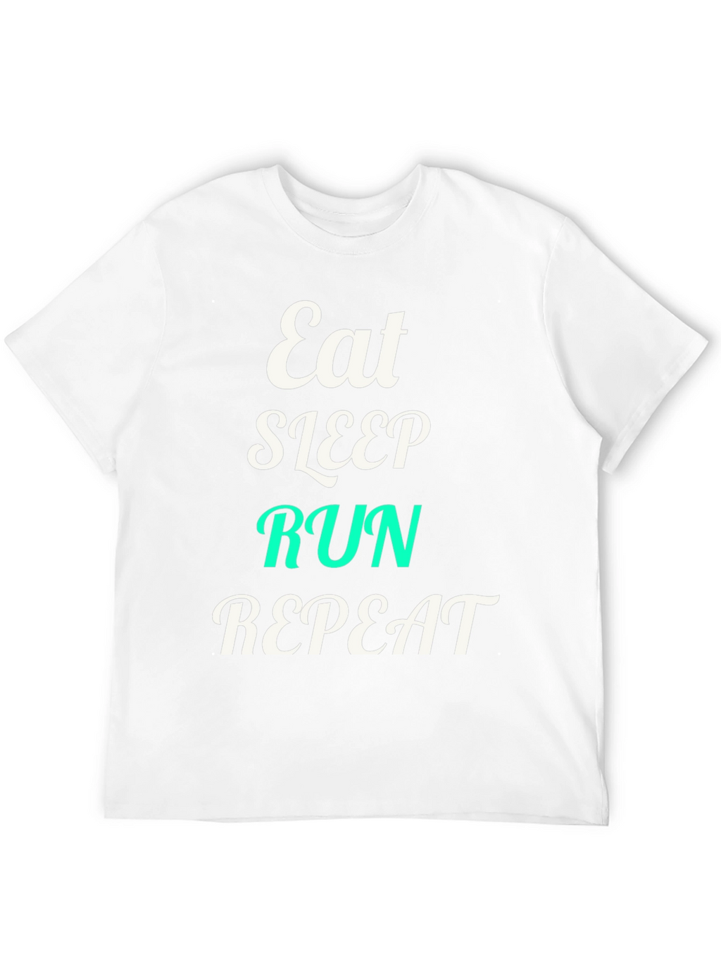 Eat Sleep Run Repeat Black Graphic T-Shirt