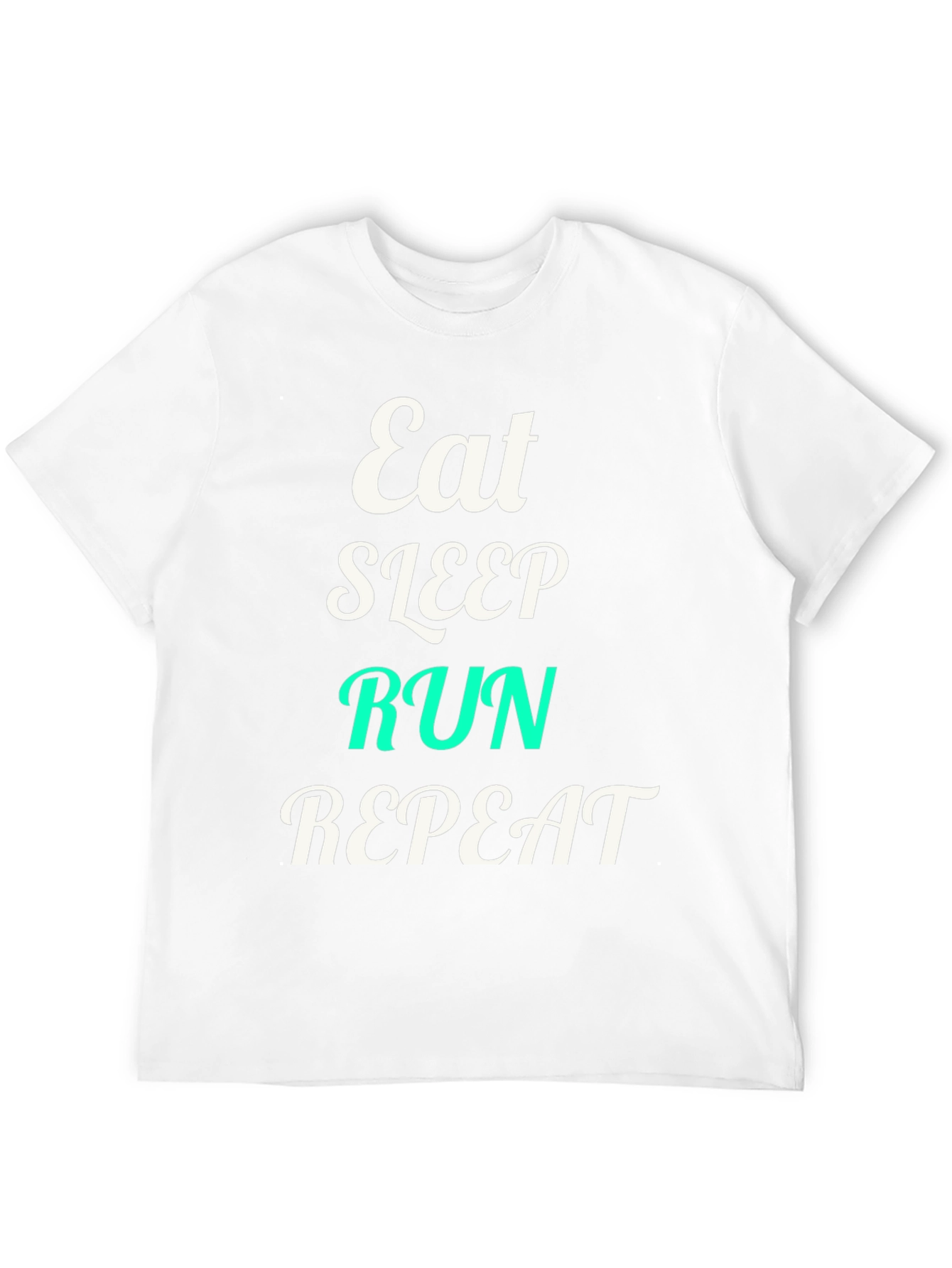 Eat Sleep Run Repeat Black Graphic T-Shirt