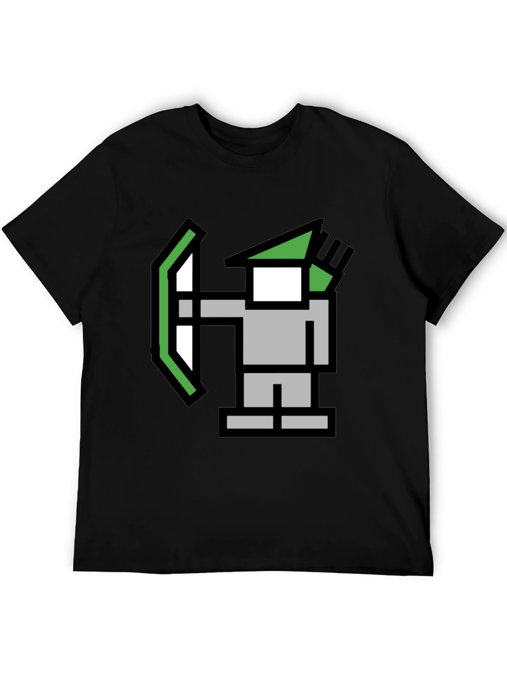 Pixel Archer Black Tee - Retro Gaming Style