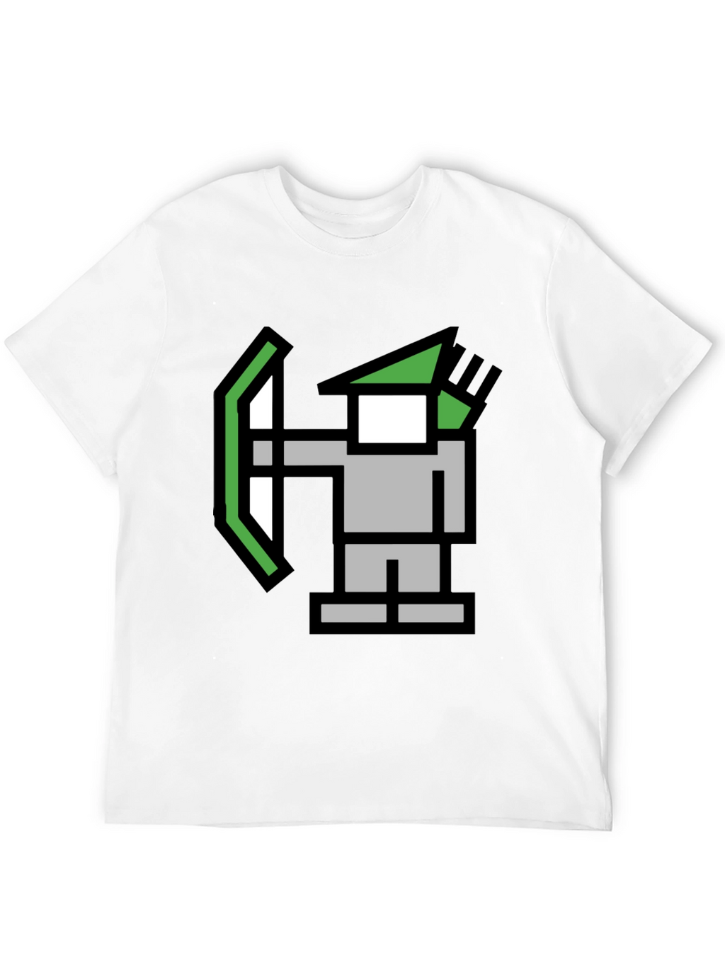 Pixel Archer Black Tee - Retro Gaming Style