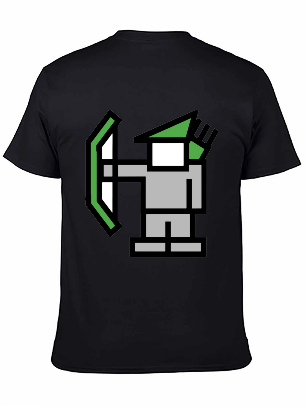 Pixel Archer Black Tee - Retro Gaming Style