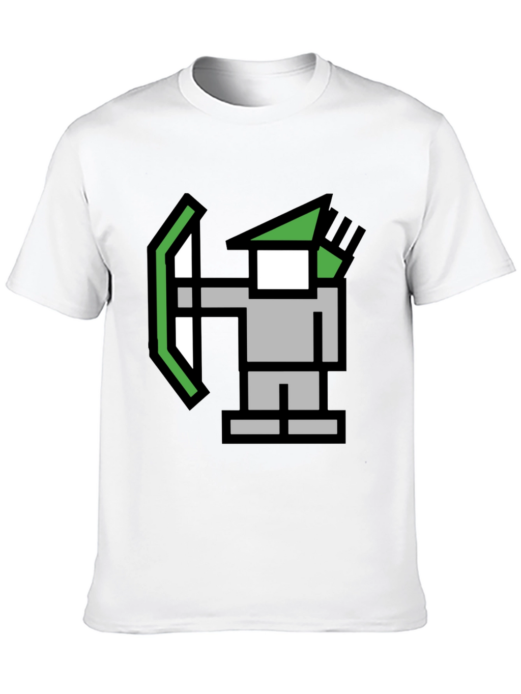 Pixel Archer Black Tee - Retro Gaming Style