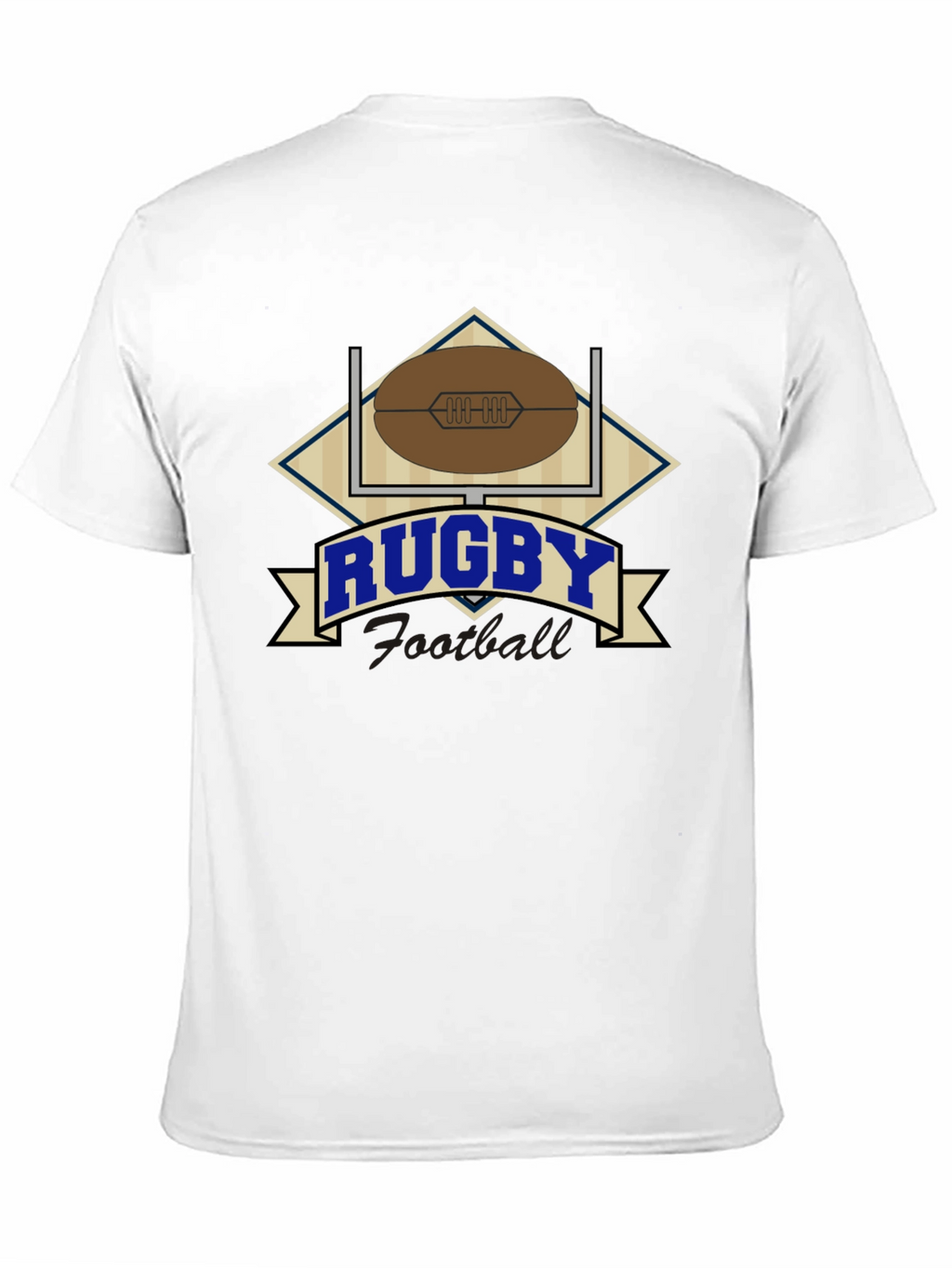 Rugby Football Graphic Black T-Shirt