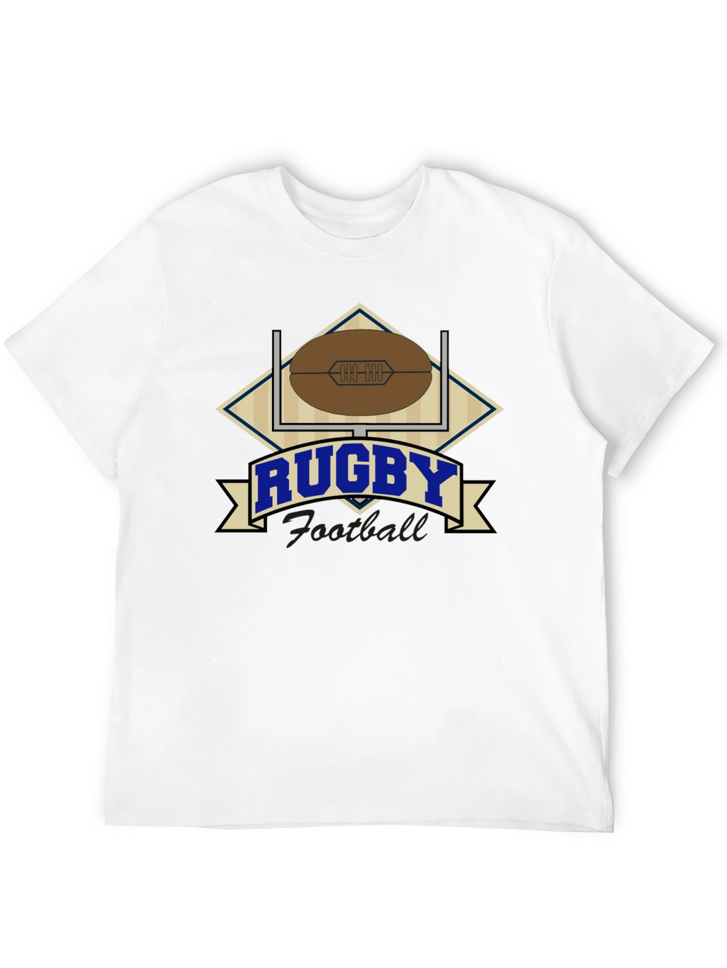 Rugby Football Graphic Black T-Shirt