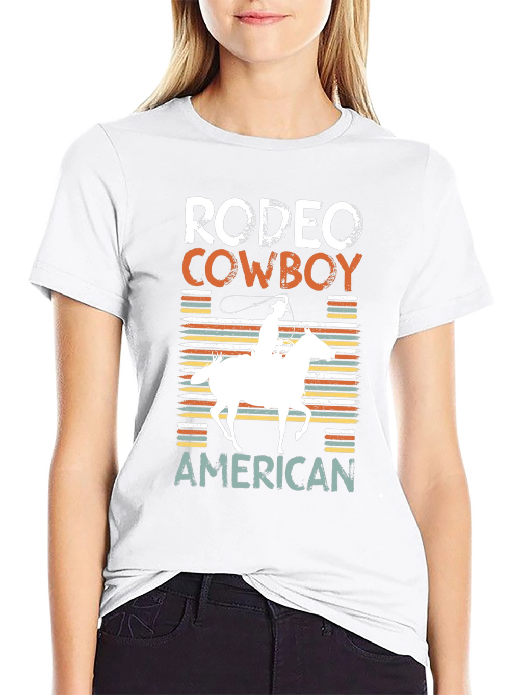 Rodeo Cowboy American Graphic T-Shirt