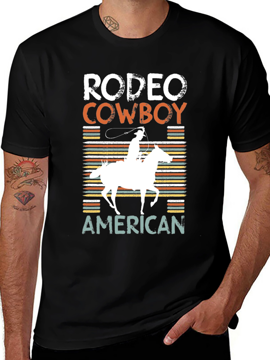 Rodeo Cowboy American Graphic T-Shirt