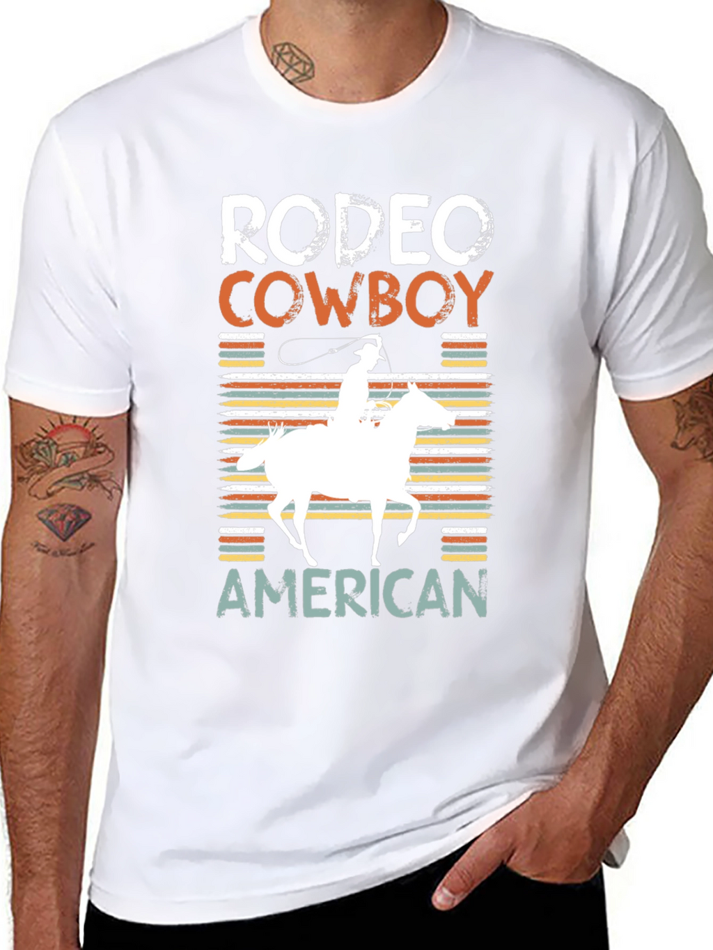 Rodeo Cowboy American Graphic T-Shirt