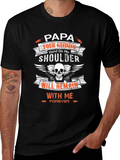 Papas Guiding Hand T-Shirt - Skull & Guns Design