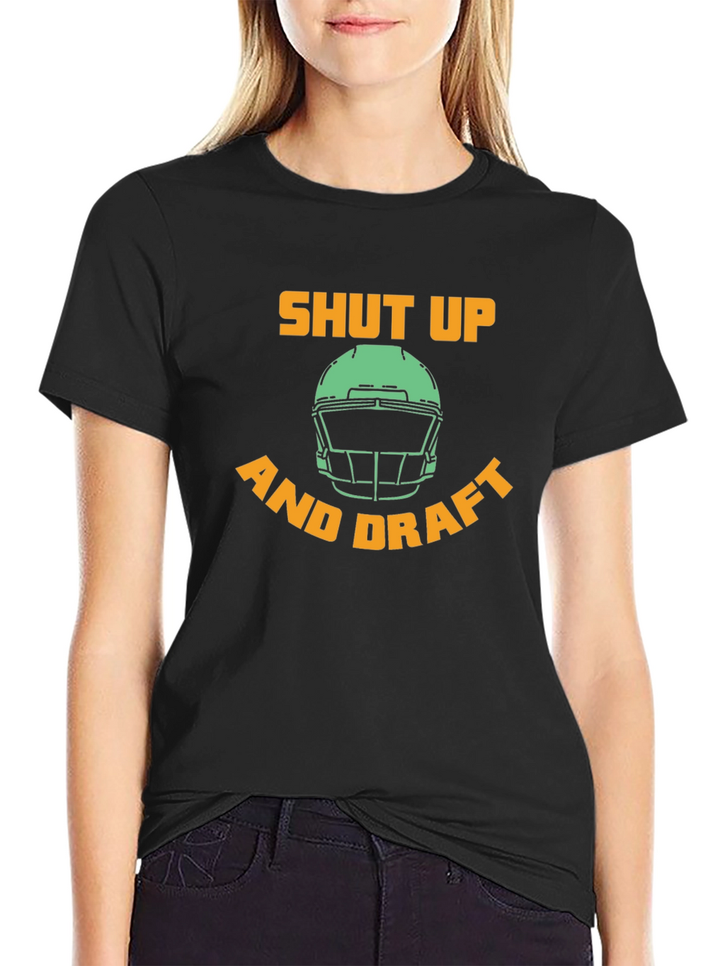 Shut Up and Draft T-Shirt Football Design