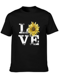 Love Sunflower Graphic T-Shirt - Stylish Casual Tee