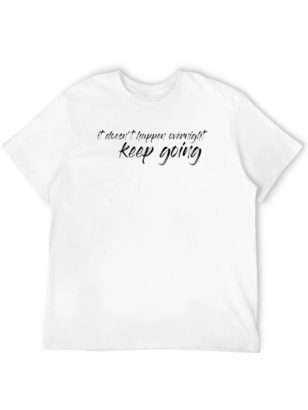 Motivational Black T-Shirt - Keep Going Design