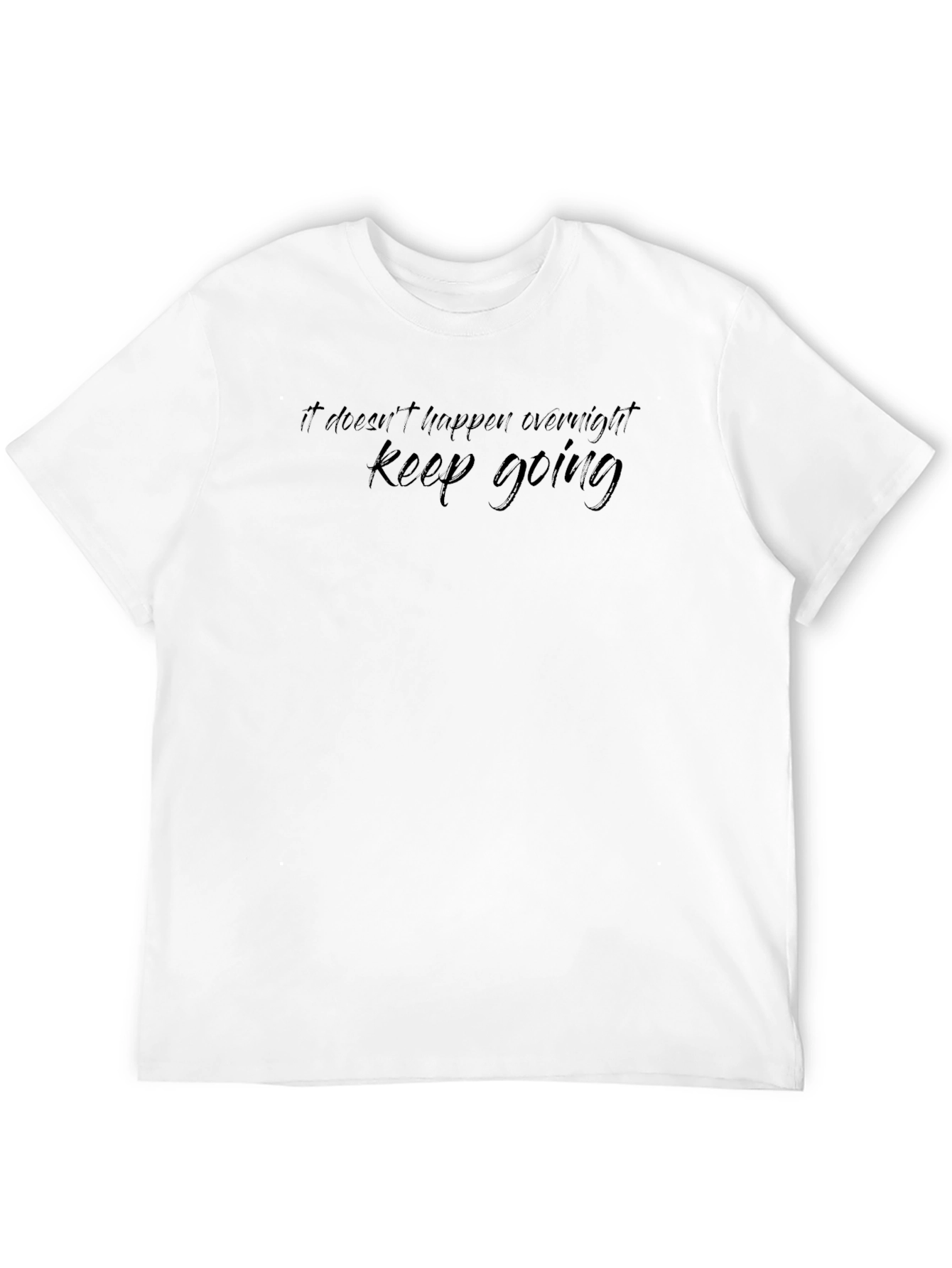 Motivational Black T-Shirt - Keep Going Design