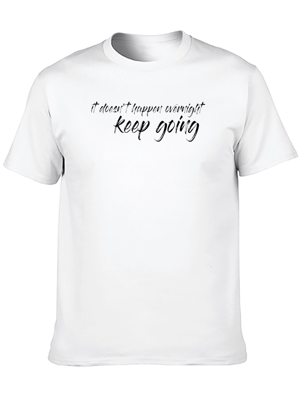 Motivational Black T-Shirt - Keep Going Design