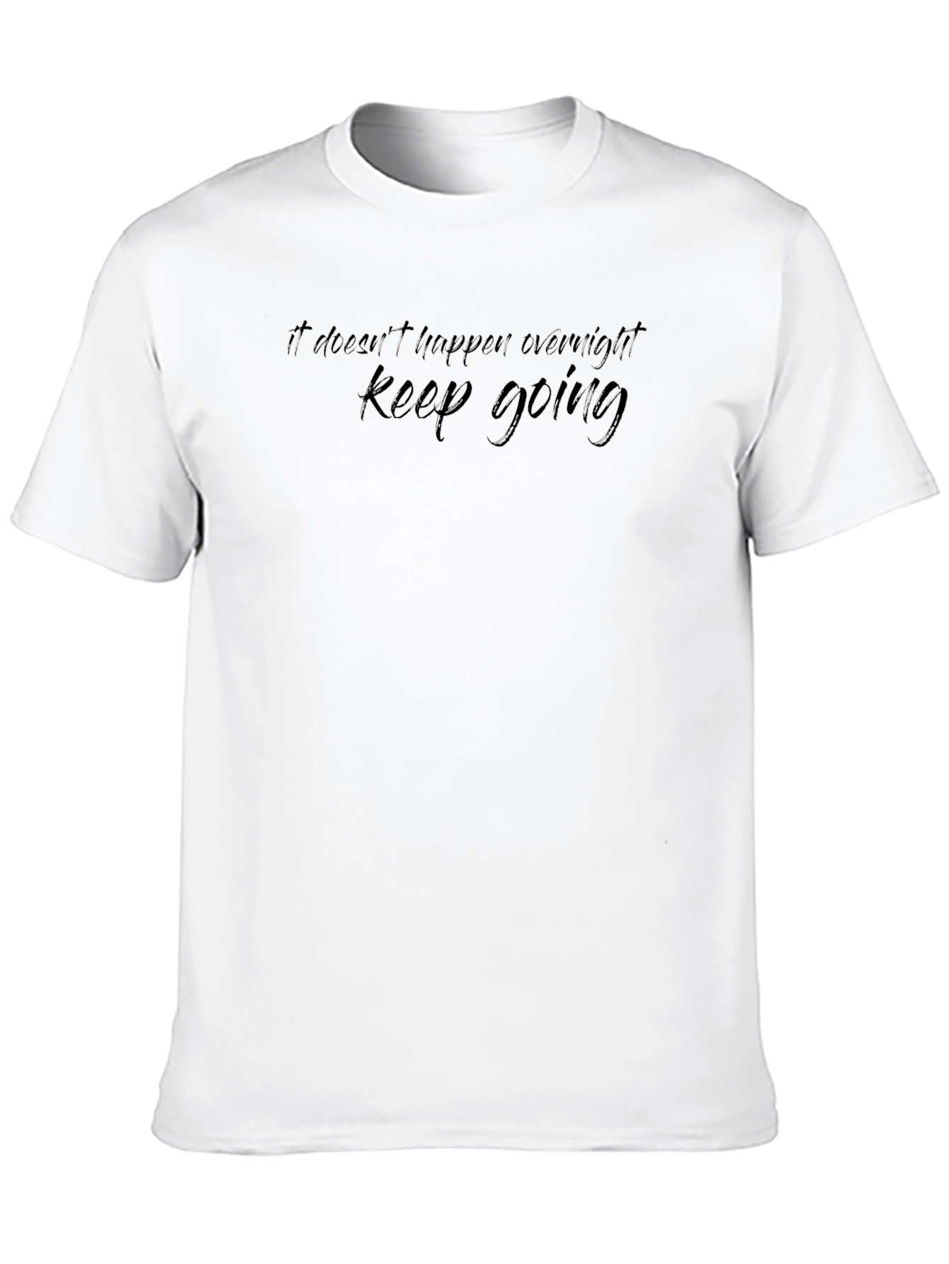Motivational Black T-Shirt - Keep Going Design