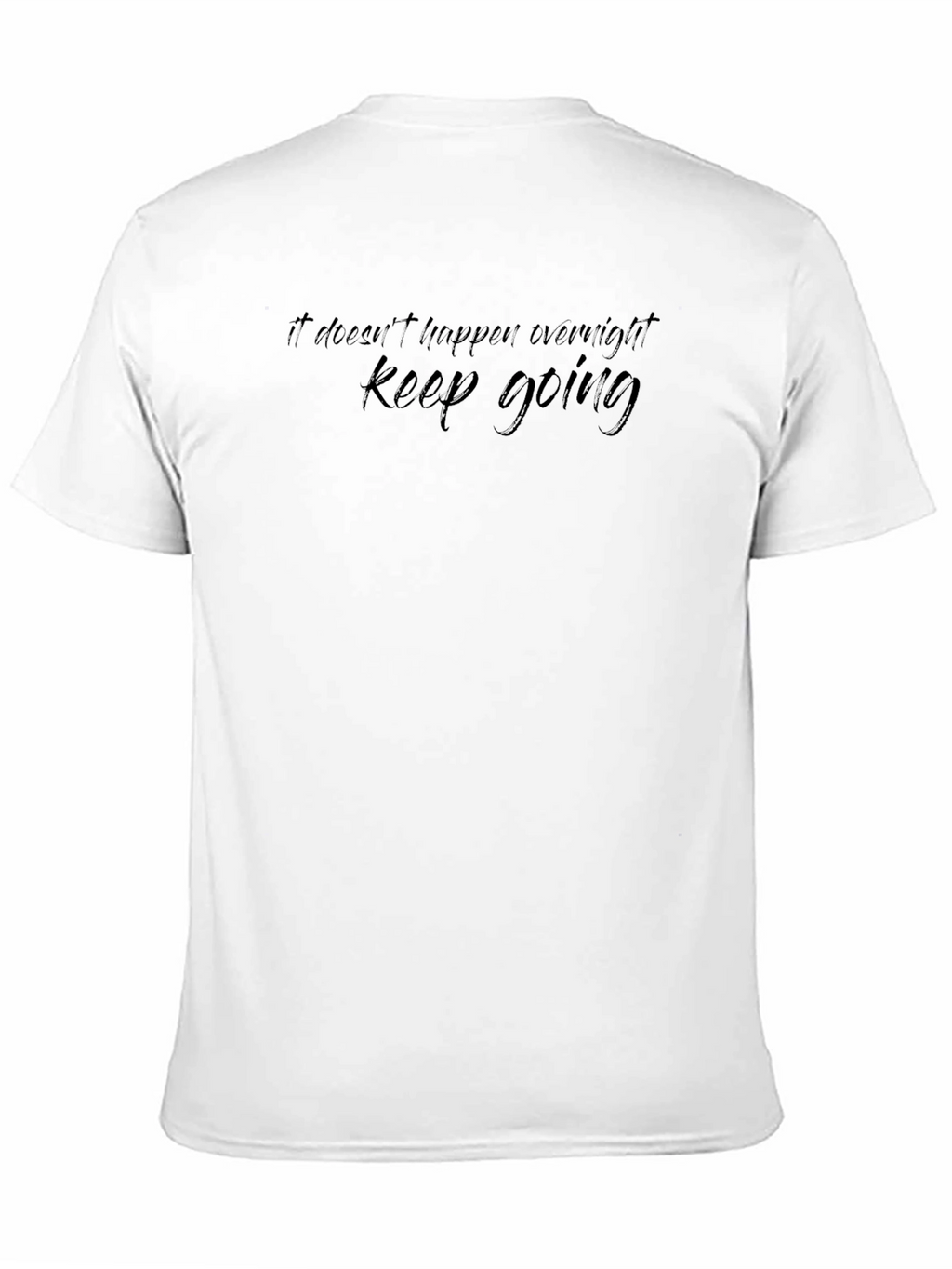 Motivational Black T-Shirt - Keep Going Design