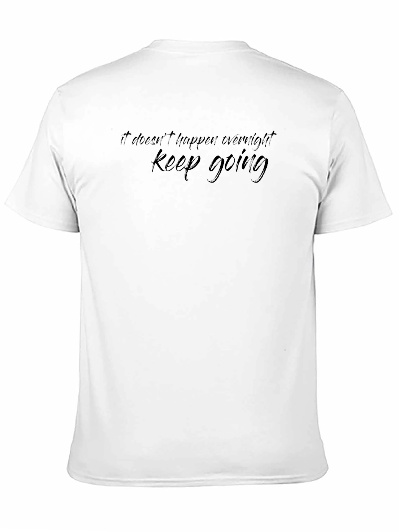Motivational Black T-Shirt - Keep Going Design