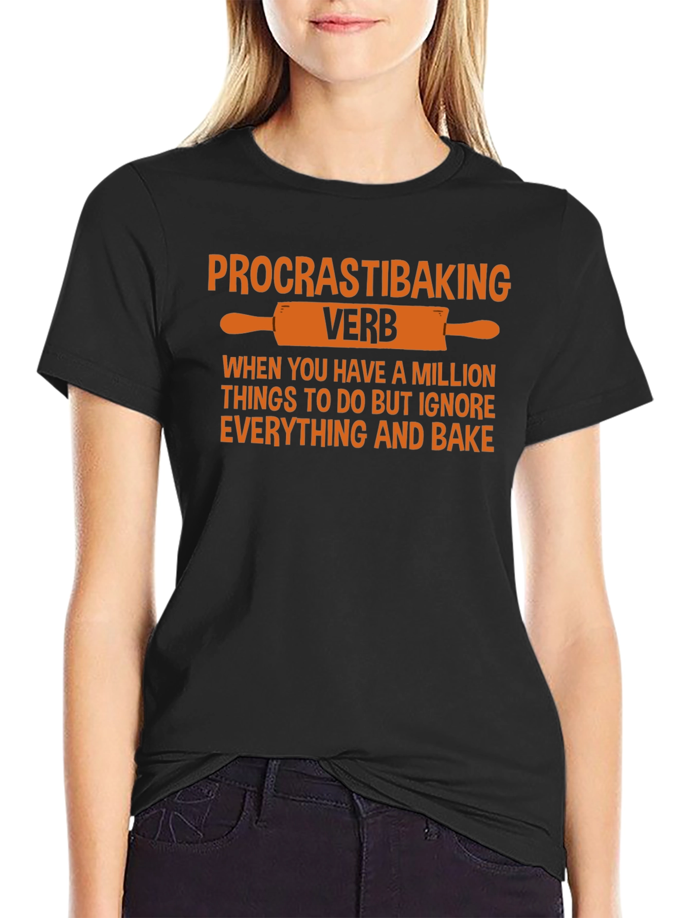Procrastibaking Verb T-Shirt Funny Baking Tee