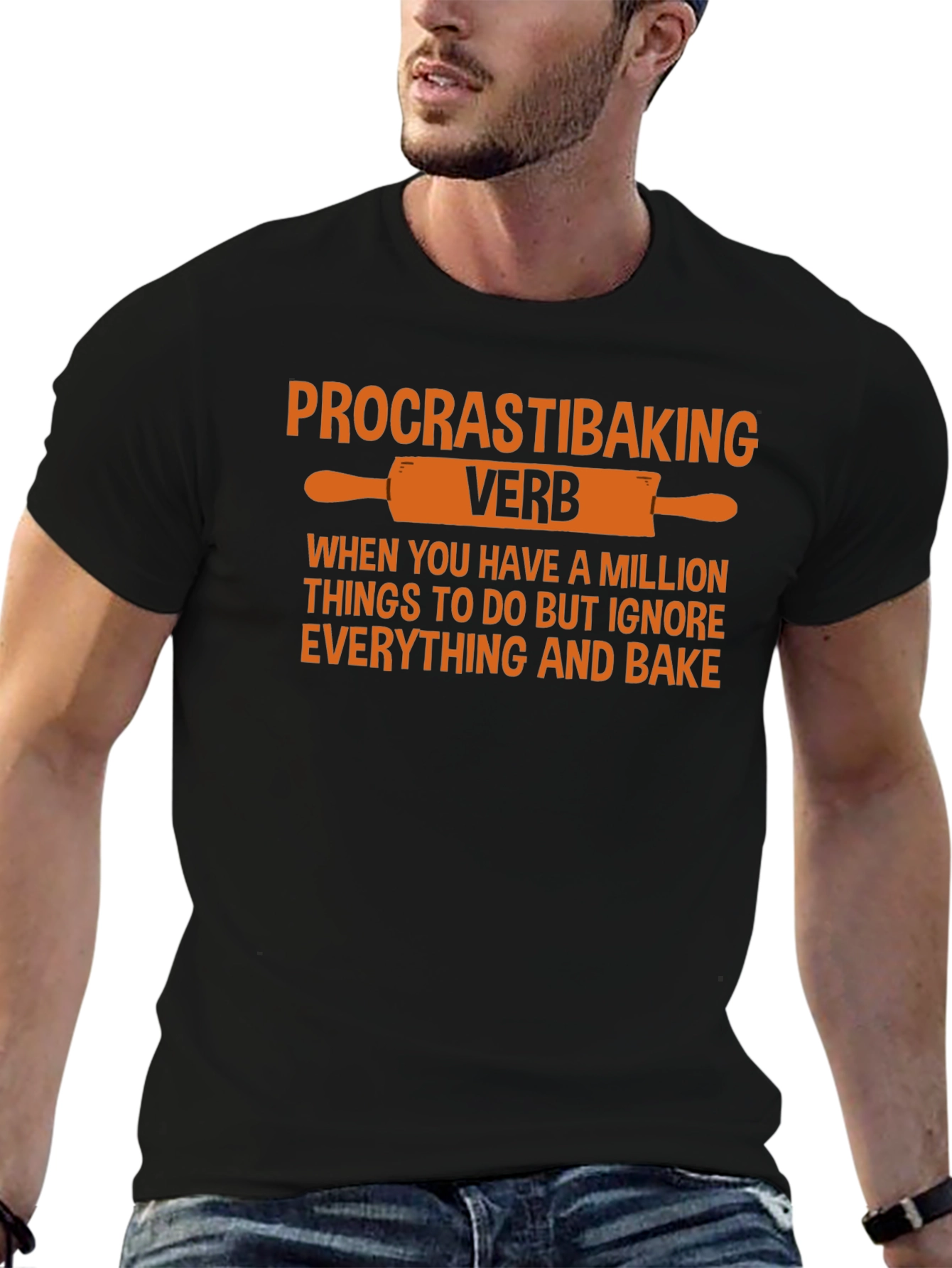 Procrastibaking Verb T-Shirt Funny Baking Tee