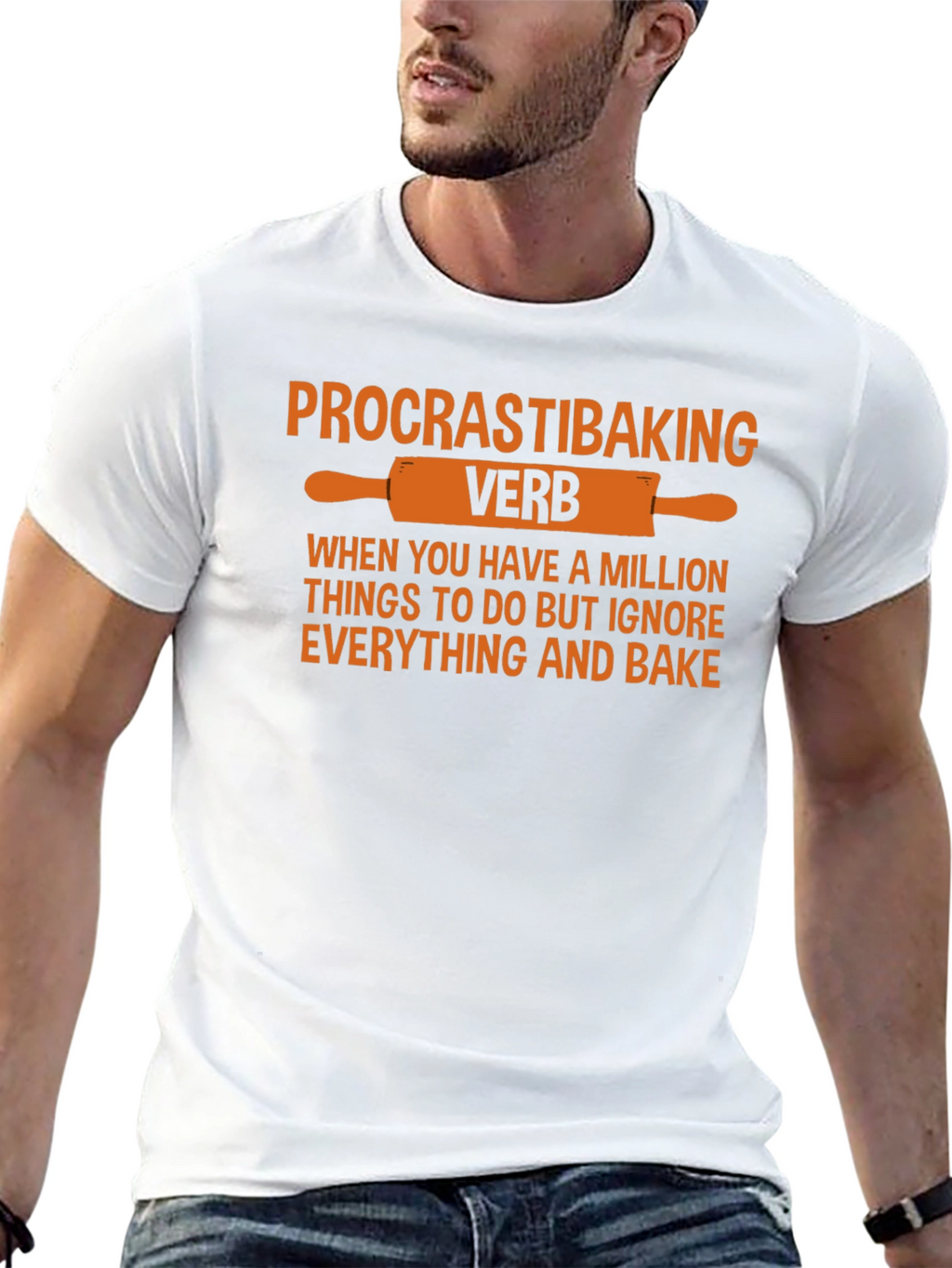 Procrastibaking Verb T-Shirt Funny Baking Tee