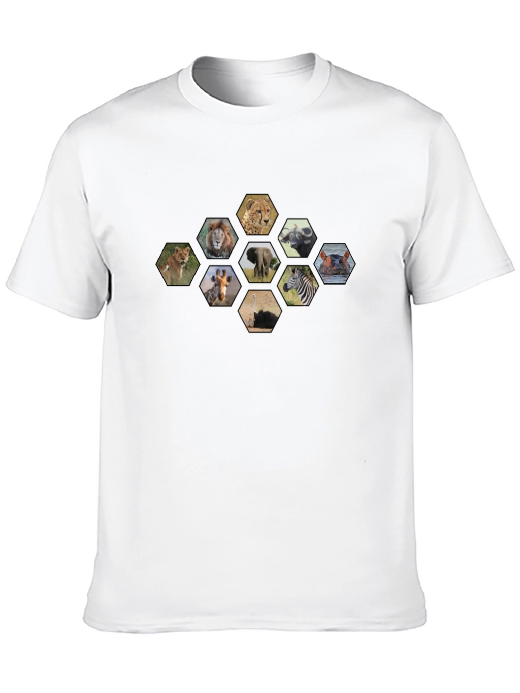 Safari Animals Hexagon T-Shirt