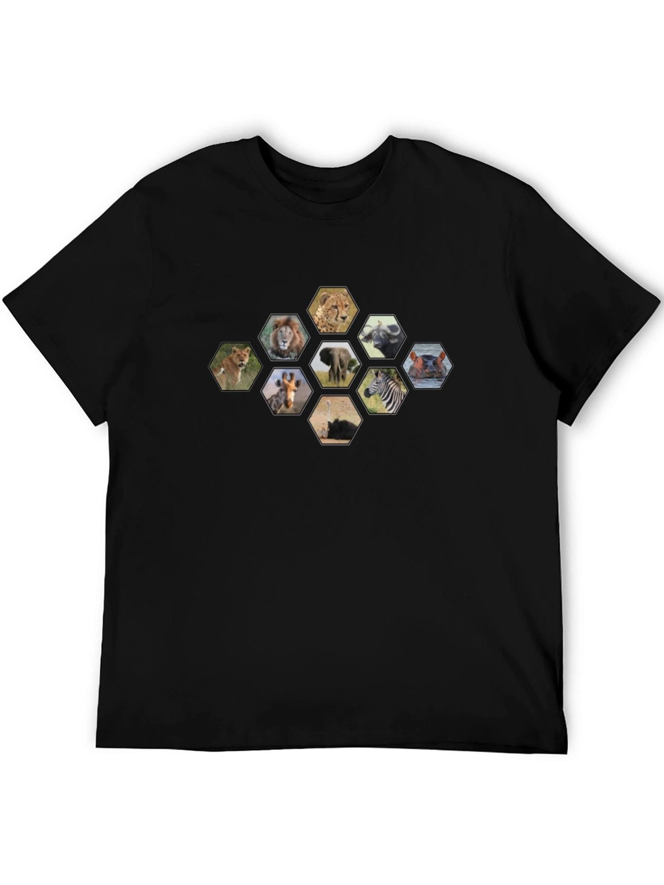 Safari Animals Hexagon T-Shirt