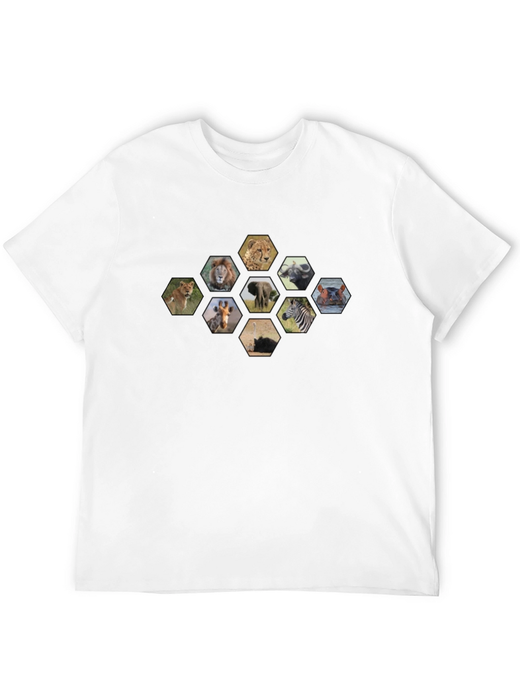 Safari Animals Hexagon T-Shirt
