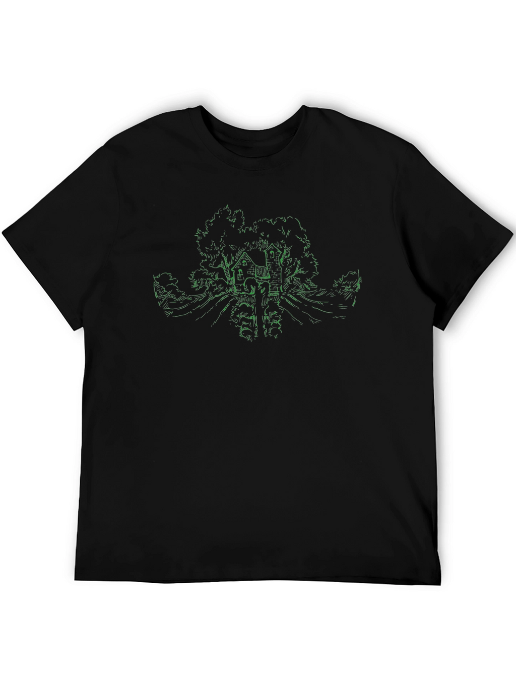 Nature Sketch Black Tee