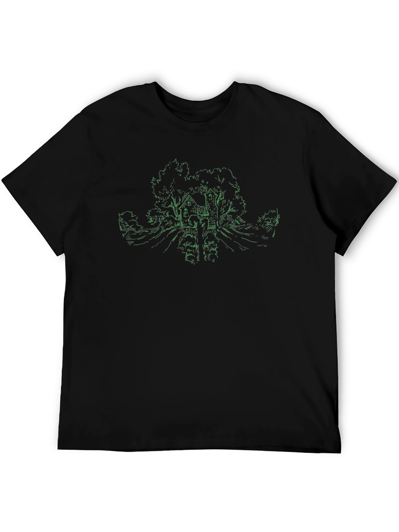Nature Sketch Black Tee
