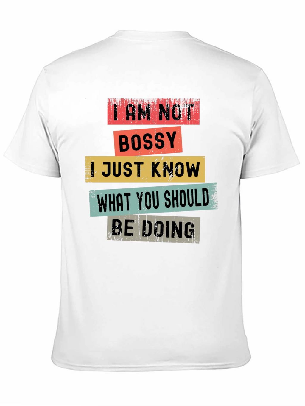 I AM NOT BOSSY Mens Black T-Shirt