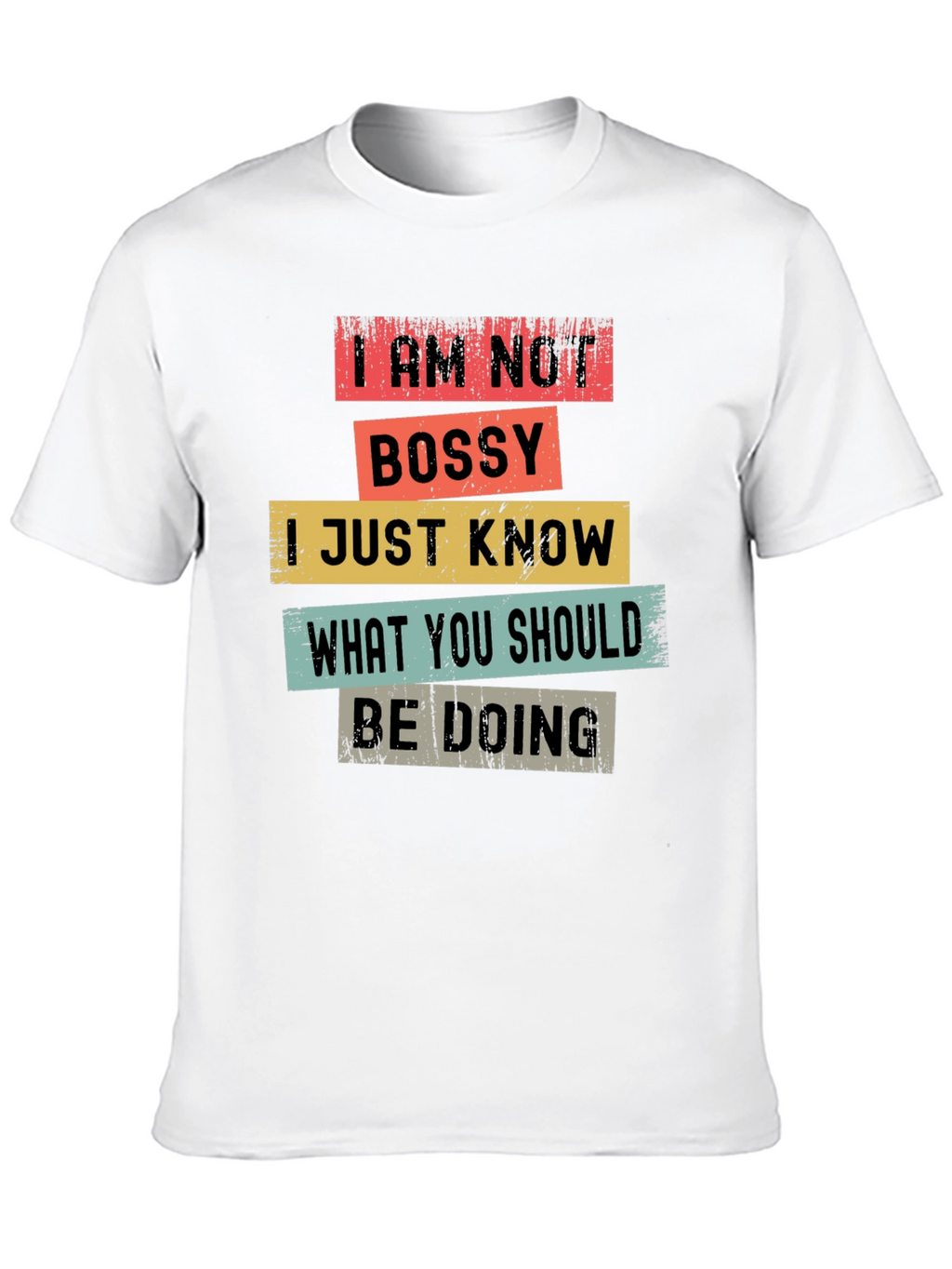 I AM NOT BOSSY Mens Black T-Shirt