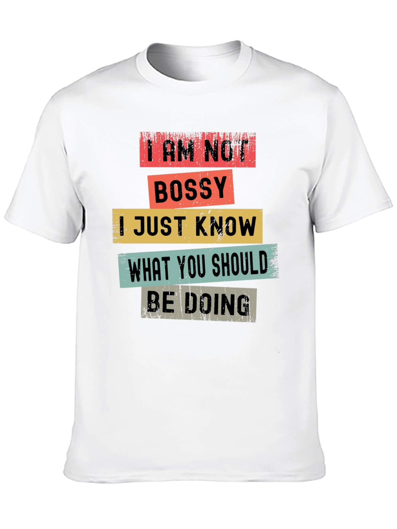 I AM NOT BOSSY Mens Black T-Shirt