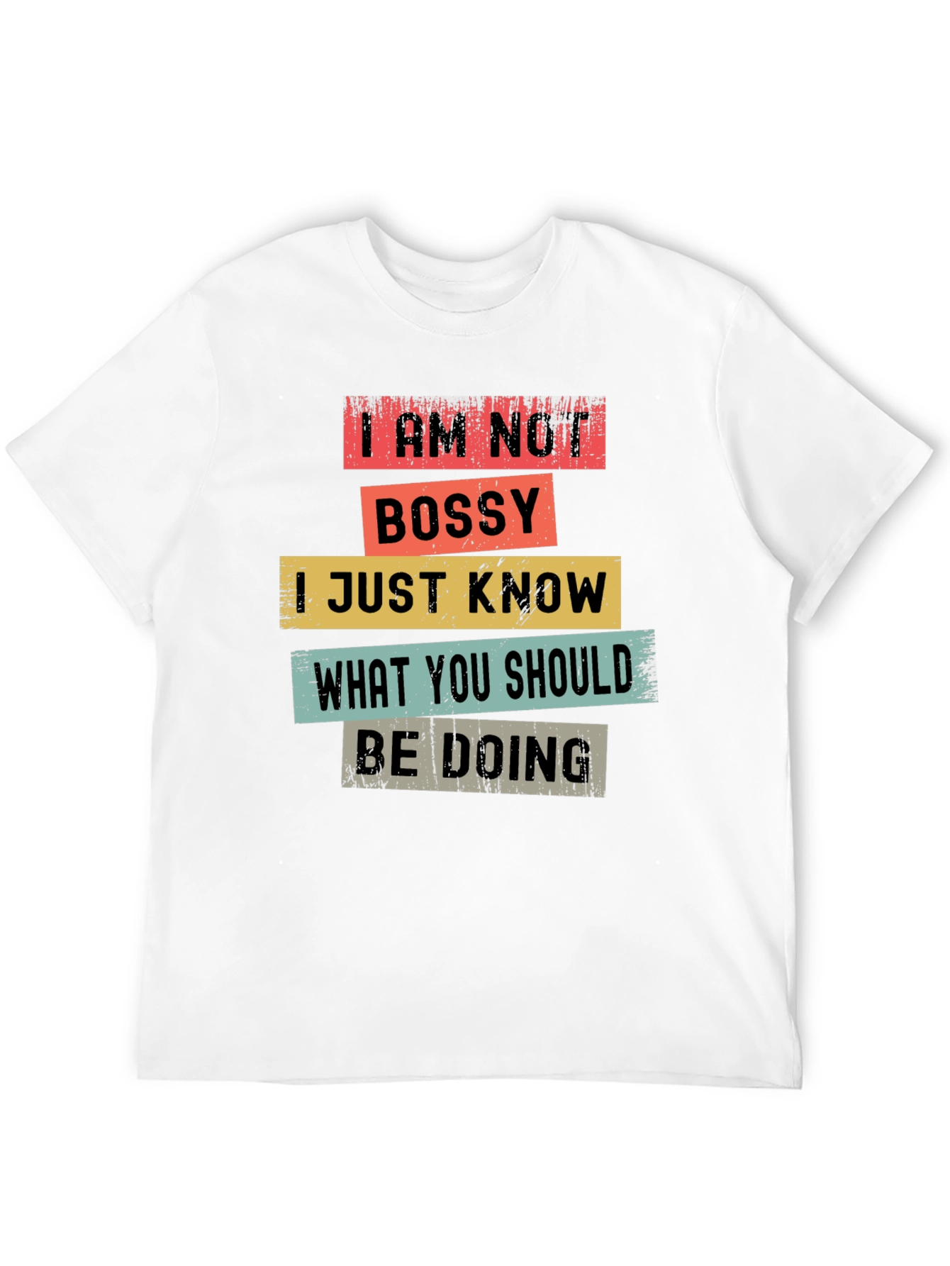 I AM NOT BOSSY Mens Black T-Shirt