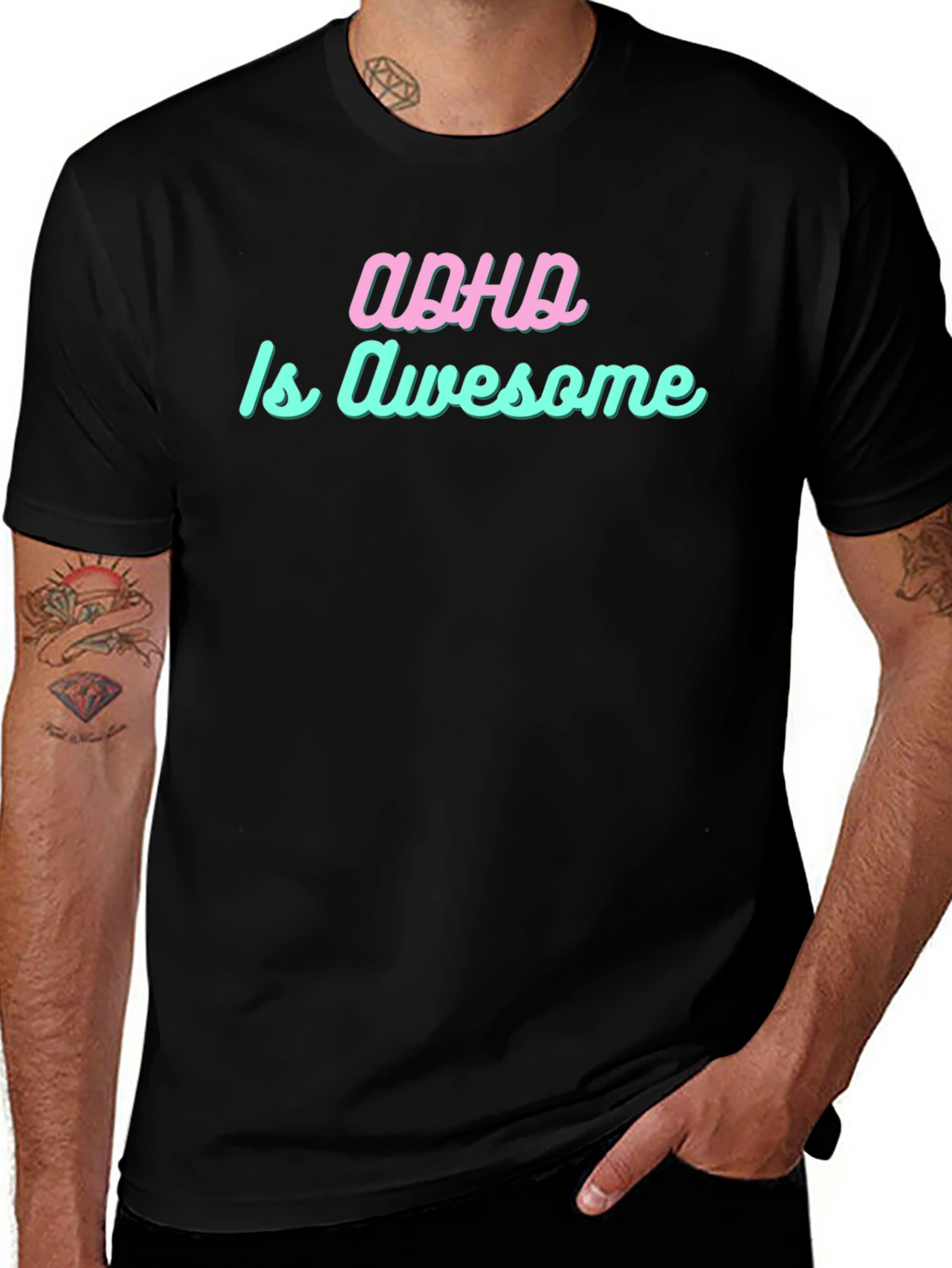 ADHD is Awesome Graphic Tee - Trendy Statement Shirt