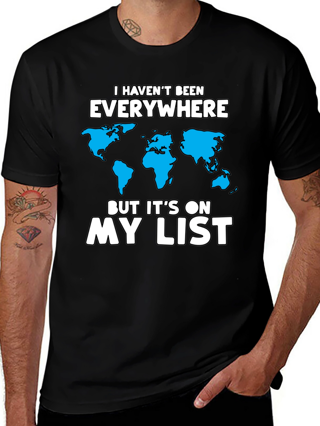 Travelers Wishlist T-Shirt - Black Graphic Tee