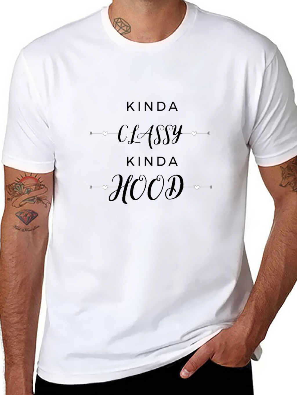 Kinda Classy Kinda Hood Black T-Shirt
