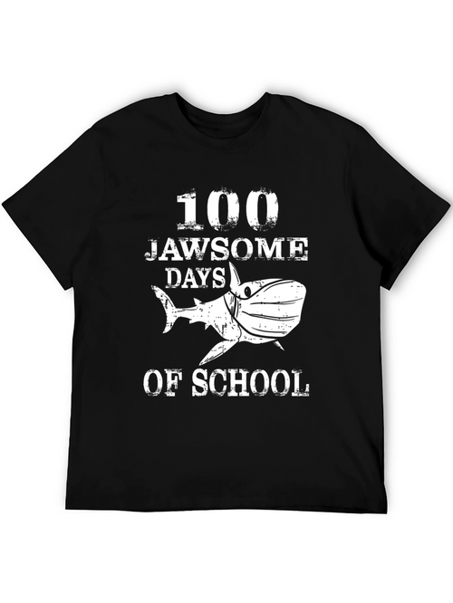 100 Days of School Jawsome Shark T-Shirt