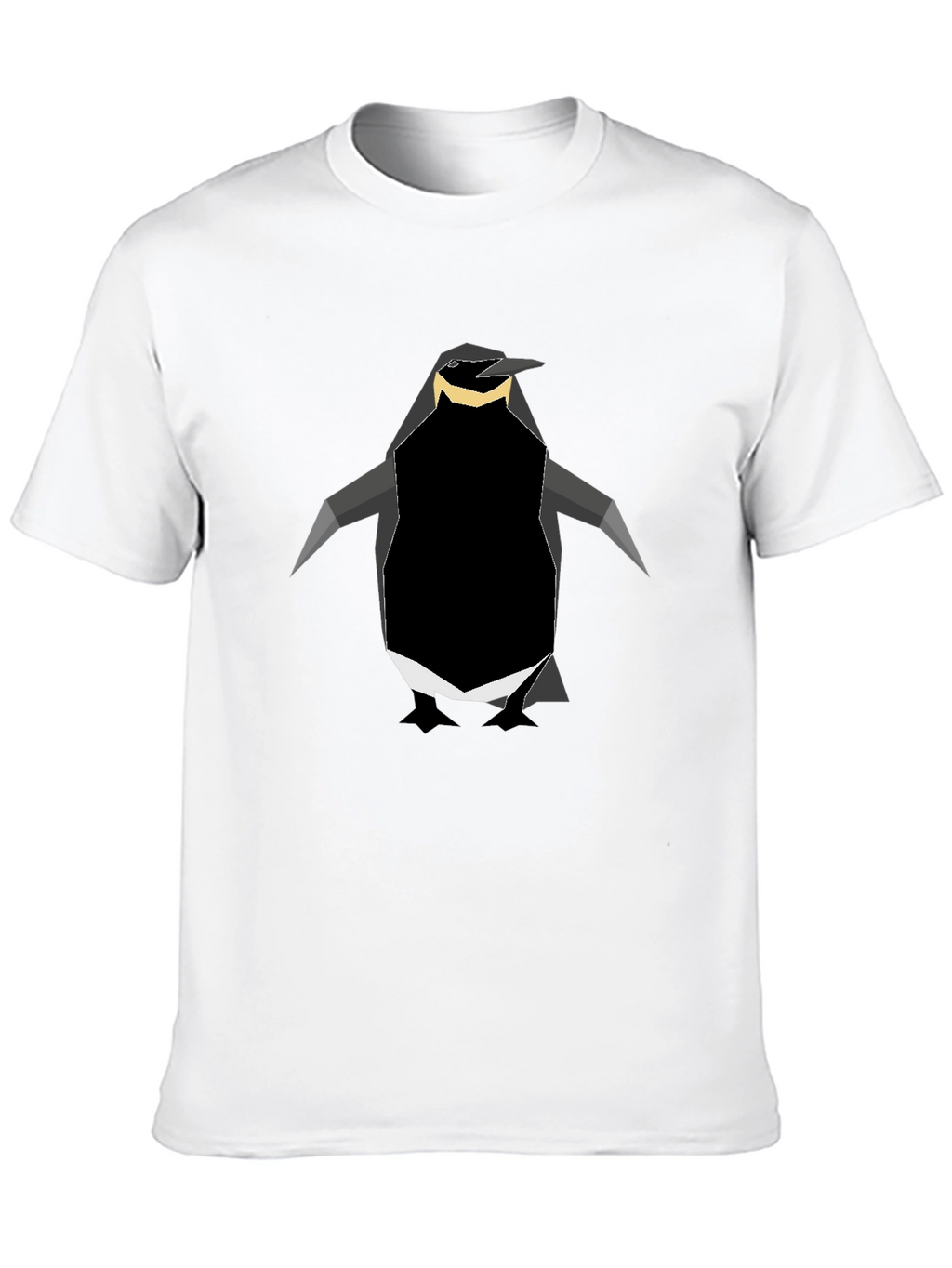 Geometric Penguin Graphic Tee - Black