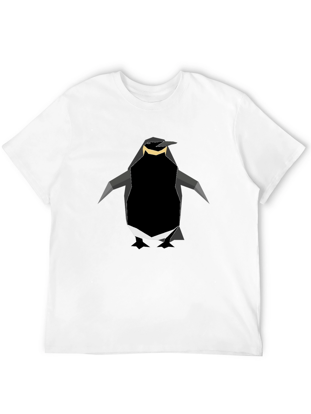 Geometric Penguin Graphic Tee - Black