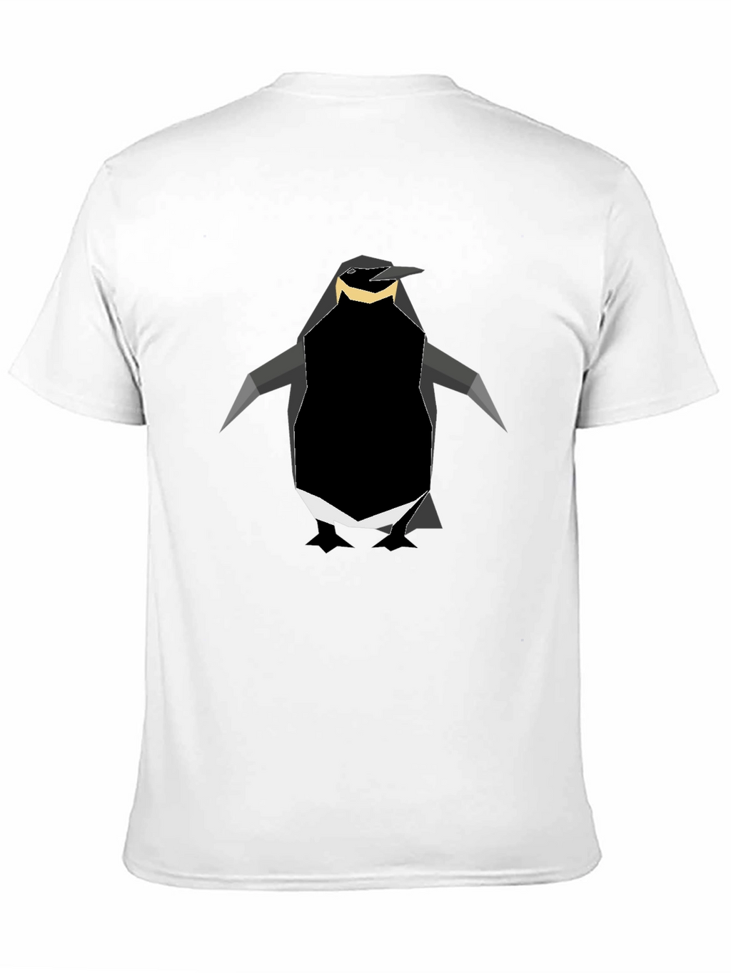 Geometric Penguin Graphic Tee - Black