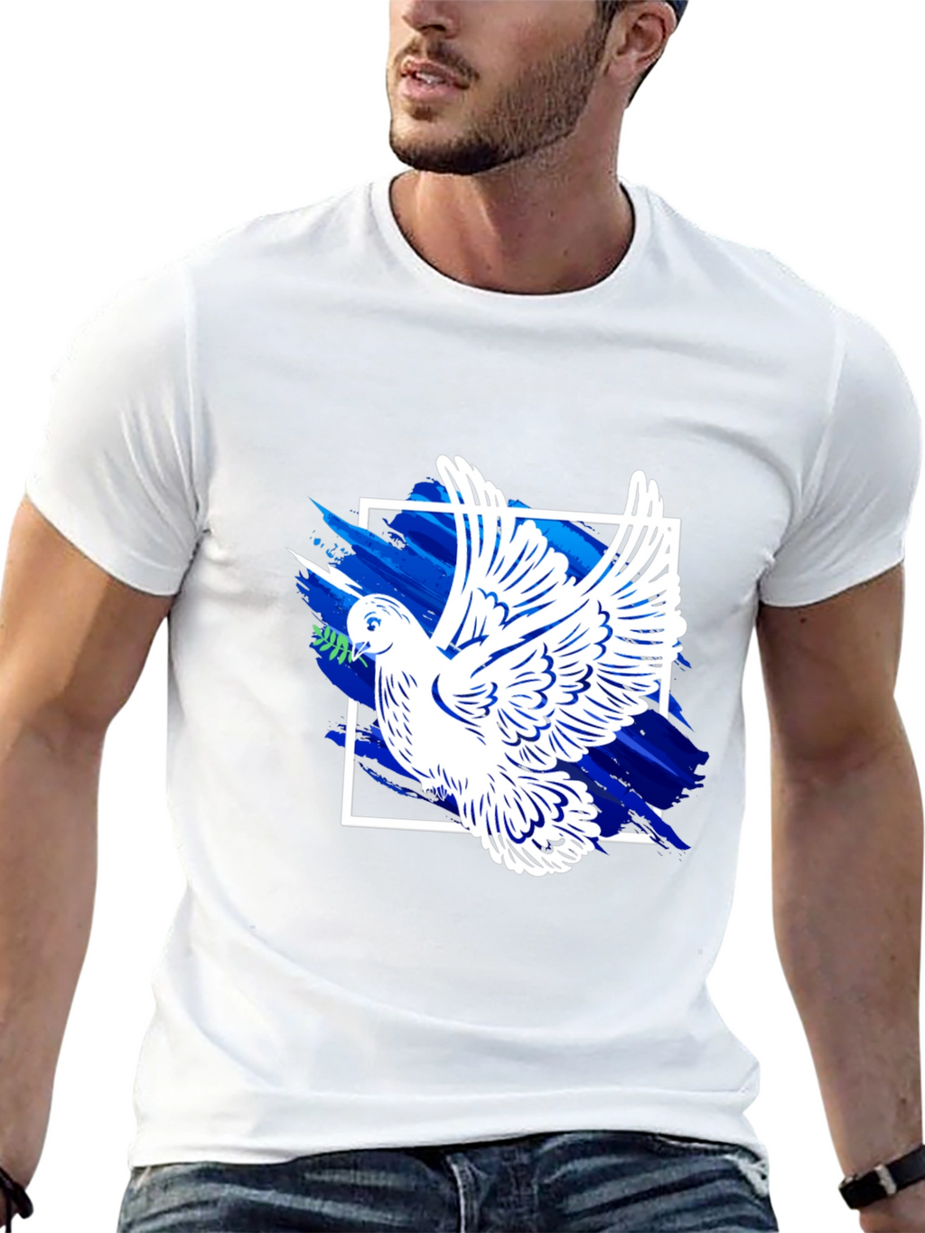 Peace Dove Graphic T-Shirt - Stylish Black Tee