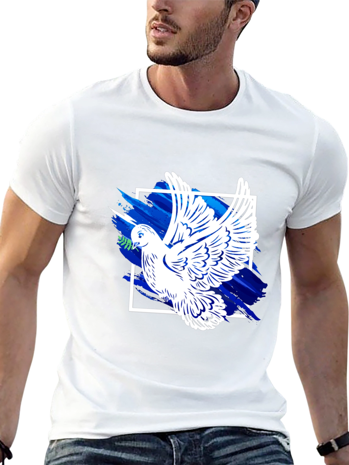 Peace Dove Graphic T-Shirt - Stylish Black Tee