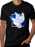 Peace Dove Graphic T-Shirt - Stylish Black Tee