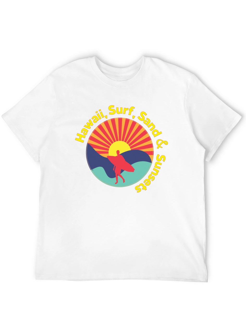 Hawaii Surf Sand Sunsets Graphic Tee