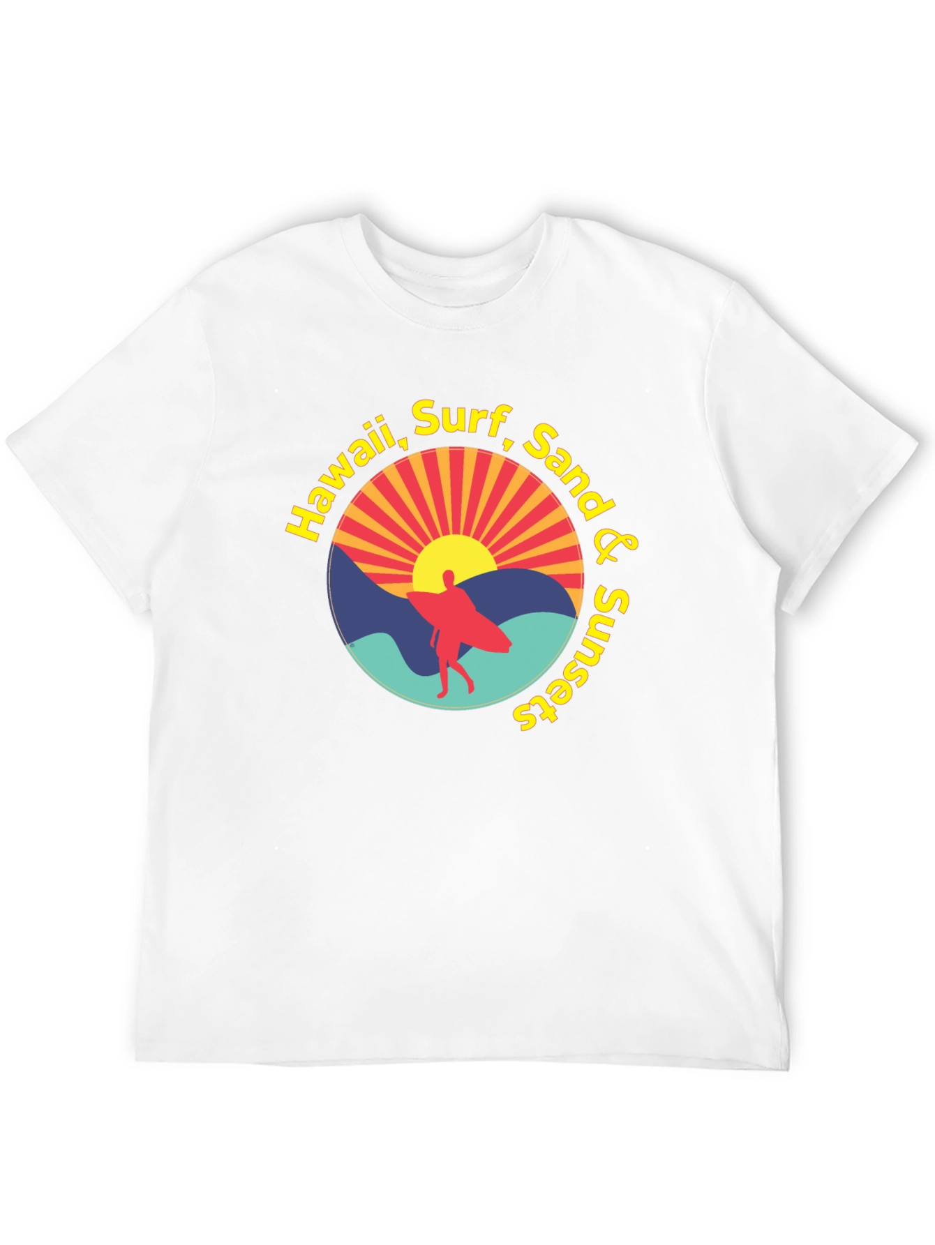 Hawaii Surf Sand Sunsets Graphic Tee