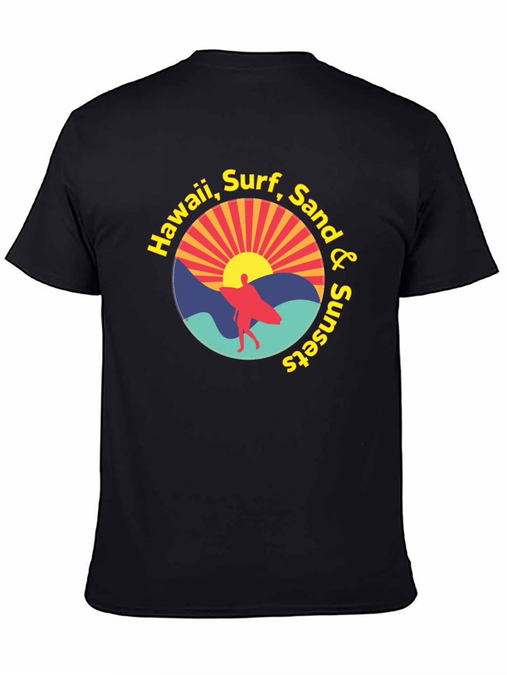 Hawaii Surf Sand Sunsets Graphic Tee