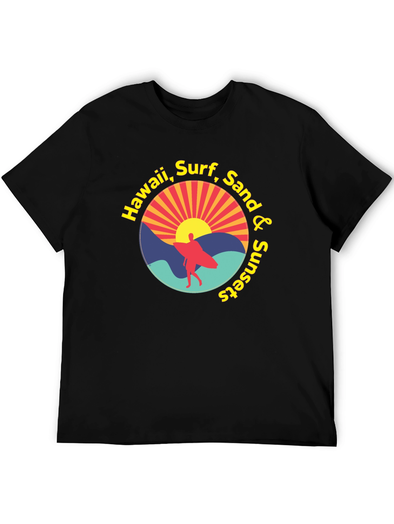 Hawaii Surf Sand Sunsets Graphic Tee