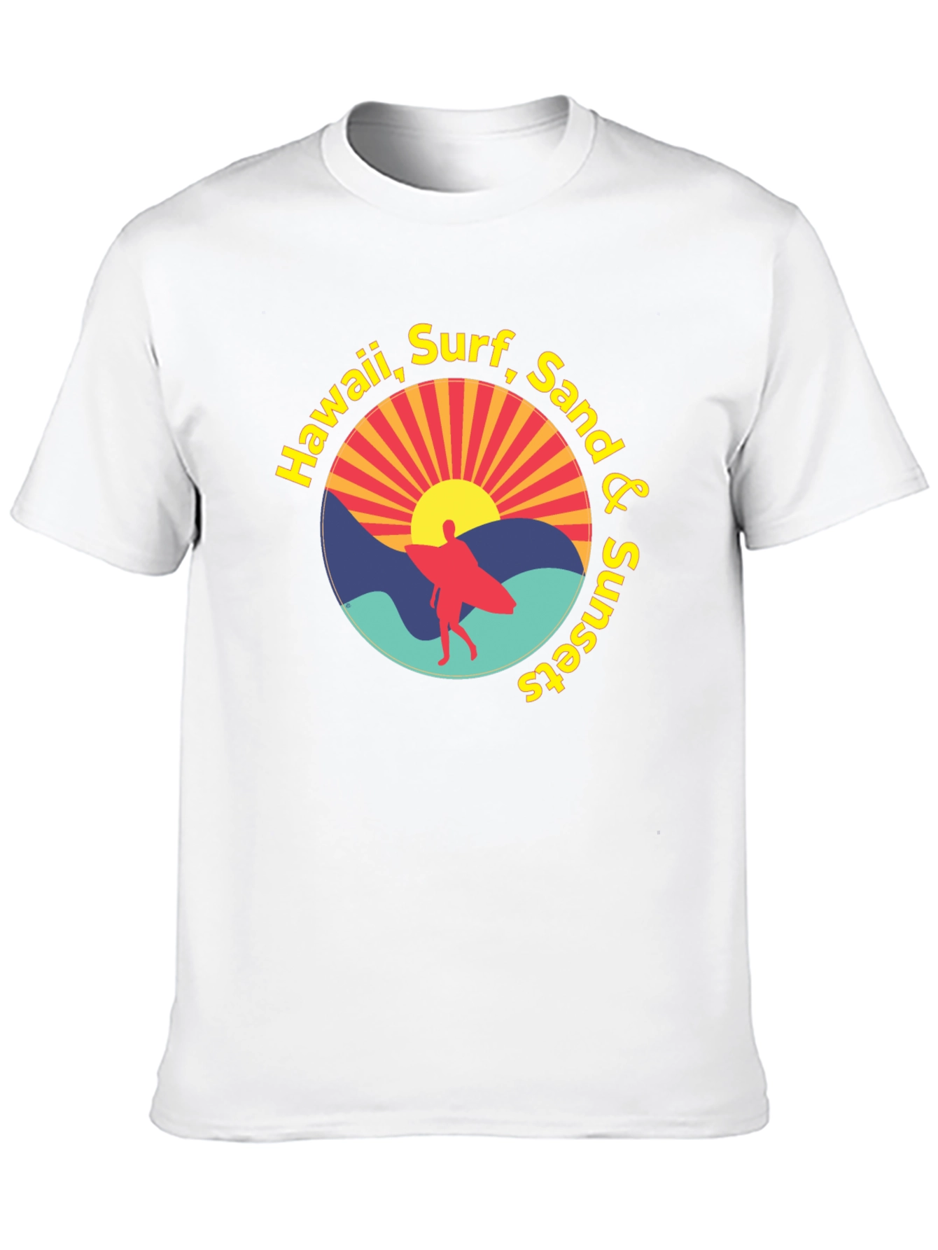 Hawaii Surf Sand Sunsets Graphic Tee