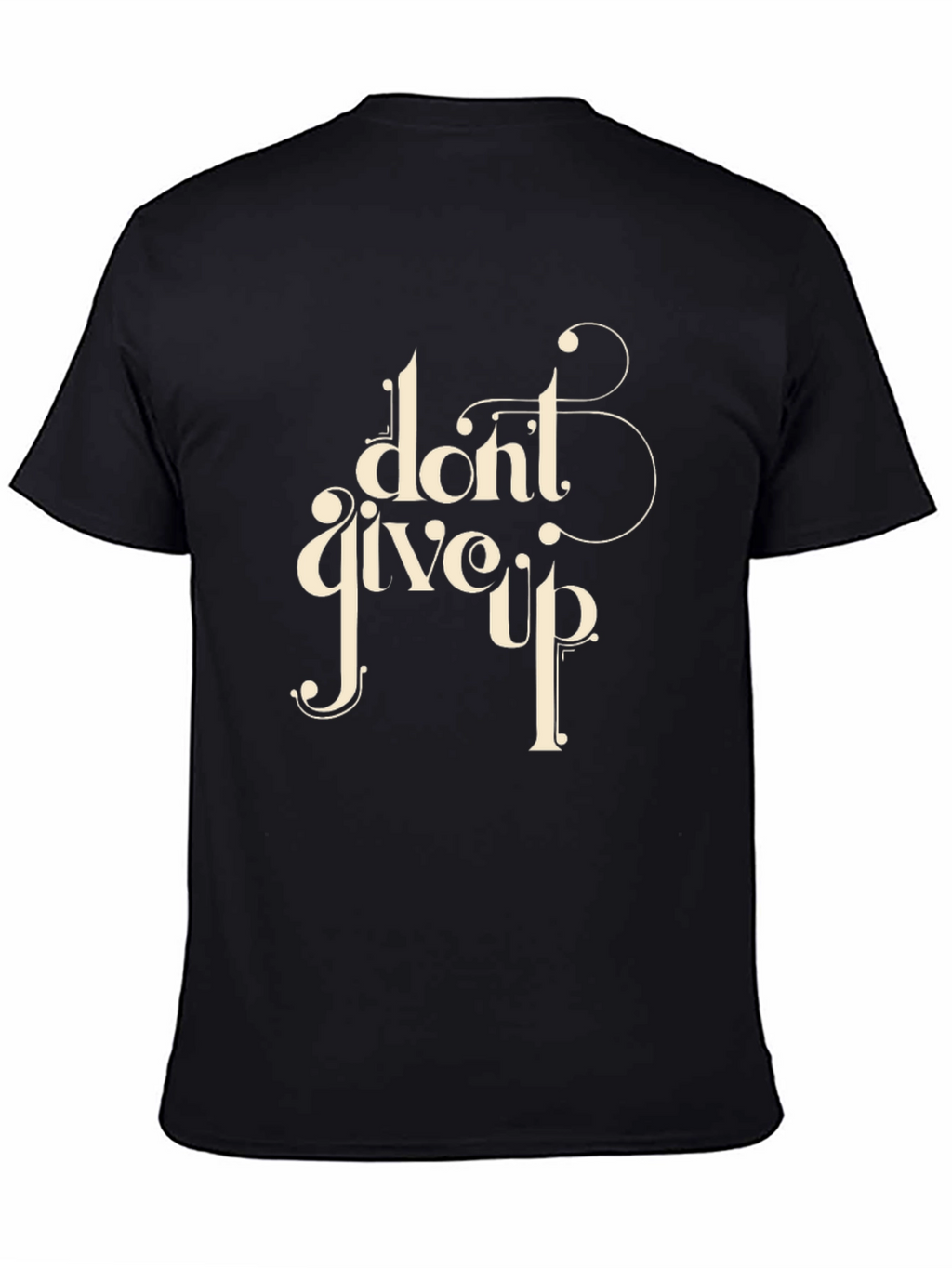 Dont Give Up Graphic Tee - Black
